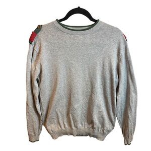 JED Grey Crew Neck Knit Sweater Size Medium